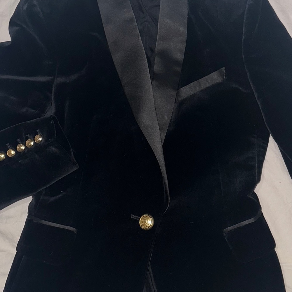 Balmain x H&M Black Velvet Blazer - Picture 3 of 9